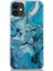 CaseWorld Apple iPhone 11 Kapak Mermer Desenli Pop Socketli Silikon Kılıf - Mavi 1