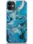 CaseWorld Apple iPhone 11 Kapak Mermer Desenli Pop Socketli Silikon Kılıf - Mavi 2