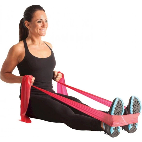 Maxi Pilates & Yoga Egzersiz Bandı , Theraband Kırmızı Renk(Hafif) 1.5 mt