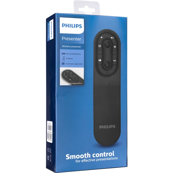 Philips SPT9604 Air Mouse Işlevli Kablosuz Sunucu Powerpoint USB Rf Lazer Işaretçili Uzaktan Kumanda