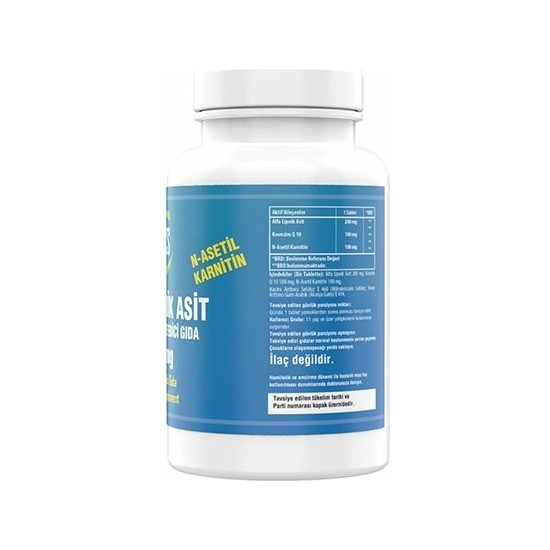 Ncs LCarnitine Alpha Lipoic Acid Coenzyme Q10 100 Mg 180 Fiyatı