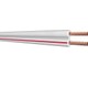 Alkan Kablo 2 x 0.75 mm Bitişik Yassı Kordon Hoparlör Kablosu Tam Bakır H03VH-H Beyaz Renk 6 Metre