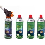 Orgaz CX-500-227 Çakmaklı Pürmüz + 4'lü Gaz Kartuşu