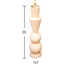 E Hobici Ahşap Şamdan Şa-09