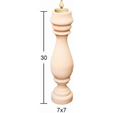 E Hobici Ahşap Şamdan Şa-49