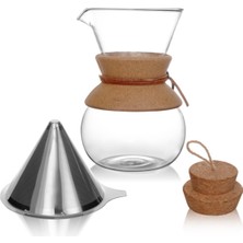 Linan Ware Chemex Filtre Kahve Demleme Çelik Filtre Aparatlı Cam  800 ml