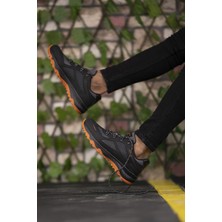 Riccon 3D Rubber Trekking Ayakkabı Kısa Topuklu Koku Yapmayan İç Astar Füme Turuncu