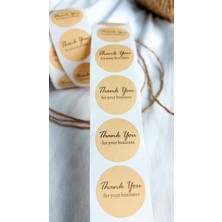 Çikoleyt Design Yapışkanlı Etiket  Thank You For Your Business Kraft 2,5 cm 50 Adet