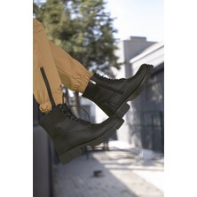 Riccon Siyah Erkek Bot 1.sınıf Malzeme Koku Yapmayan İç Astar ile Rahat Kullanım