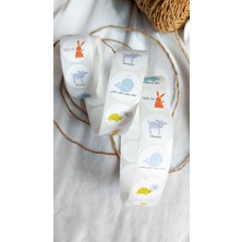 Çikoleyt Design Yapışkanlı Etiket  Thank You Hayvanlı 2,5 cm 50 Adet