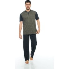 Estiva Desenli %100 Pamuk Günlük Erkek Pijama Takım