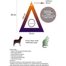 Moonstar Xl Kırmızı Siyah Yıldızlı Kedi Köpek Çadırı 70 x 70 cm