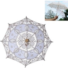 Zsykd Düğün Gelin Şemsiyesi, Boyut: Uzunluk 26CM / Çapı 29CM (Sütlü Beyaz) (Yurt Dışından)