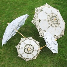 Zsykd Düğün Gelin Şemsiyesi, Boyut: Uzunluk 26CM / Çapı 29CM (Sütlü Beyaz) (Yurt Dışından)