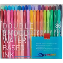Dong-A My Color 2 Çift Uçlu Keçeli Boya Kalem Seti 36 Renk