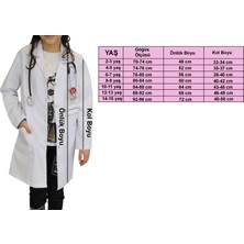 Kız Çocuk Doktor Önlüğü ( 2 -15 Yaş Aralığı Bedenler ) Öğretmen Laboratuvar Beyaz Önlük