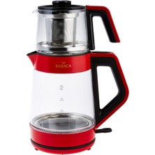 Karaca Retro Kırmızı Cam Led Işıklı Çay Makinesi