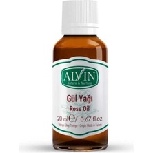 Alvin Gül Yağı (Rose Oil), Doğal, Bitkisel Yağ, 20 ml