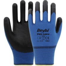 Beybi Pn5 Zebra Nitril Xl Iş Eldiveni Mavi 12 Çift