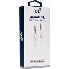 Nct Plus 1m Beyaz 3.5mm Stereo Ses Kablosu