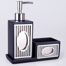 Selim Glamour Sıvılı Süngerlik- Siyah/Gümüş Polyester