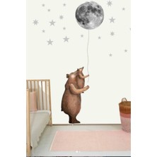 Duende Sticker Kahverengi Yavrulu Bear Duvar Stickerı