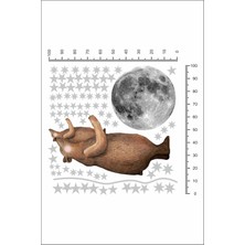 Duende Sticker Kahverengi Yavrulu Bear Duvar Stickerı
