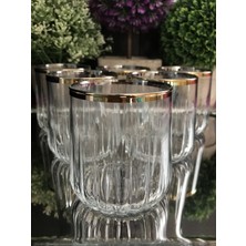 Paşabahçe West Glass Nova 6'lı Gold Kaplama Viski Bardağı