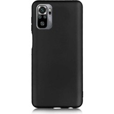 Kzy Xiaomi Redmi Note 10S Kapak Mat Siyah Silikon Lux Kılıf