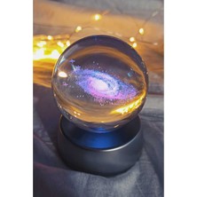 Mobgift Samanyolu Galaksi Kristal Cam Küre Işıklı