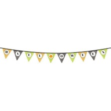 Samur Cadılar Bayramı Kabak Temalı Halloween Yazılı Banner Süs Flama 3 Metre