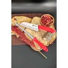 SürLaz Sürmene Nakiri Şef Bıçağı Deluxe Yassı Bileme Masatı