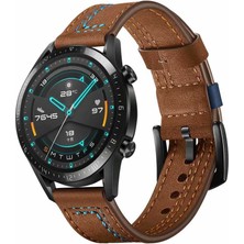 Nezih Case Samsung Gear S2 Uyumlu 20MM Deri Kordon Kahverengi