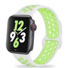 Nezih Case Apple Watch Seri 2/3/4/5/6/se 38MM Uyumlu Silikon Kordon NO47