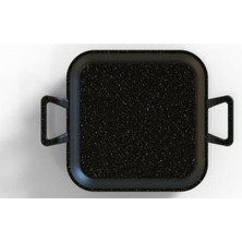 Eda Kare Döküm Sahan Siyah 24 cm ZK-975