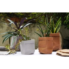 Co&Bo Kraft Paper Yıkanabilir Kağıt 2'li Saksı - Organizer