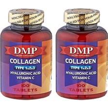 Dmp Collagen Tip 1-2-3 Hyaluronic Acid Vitamin C 200 Tablets + Hap Kutusu