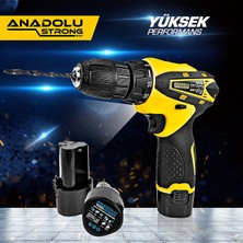 Anadolu Strong Anadolustrong ANS1062S 12V Çift Akülü Şarjlı Matkap Li-Ion Bataryalı 27 Parça Hediyeli Matkap