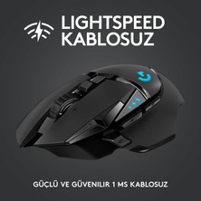 Logitech G G502 LIGHTSPEED 25.600 DPI Yüksek Performanslı Kablosuz Oyuncu Mouse - Siyah