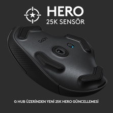 Logitech G G604 LIGHTSPEED HERO 25.600 DPI Kablosuz Oyuncu Mouse - Siyah