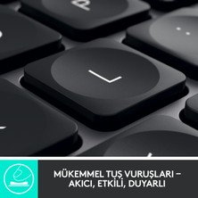 Logitech MX Keys Aydınlatmalı Tam Boyutlu Kablosuz Türkçe Q Klavye - Siyah