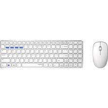 Logitech 9300M Çok Modlu Ultra Ince Kablosuz Türkçe Klavye Mouse Set Beyaz