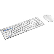 Rapoo 9300M Çok Modlu Ultra Ince Kablosuz Türkçe Klavye Mouse Set Beyaz