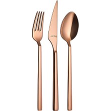 Aryıldız Vogue Çatal Kaşık Bıçak Bronz 24 Parça