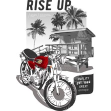 Art Pap Rise Up - Motorcu Sticker