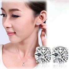 Pasifix 4 Pençeli Rhinestone Mıknatıs Formlu Piercing Küpe (Yurt Dışından)