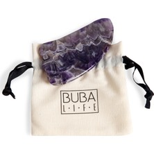 Buba Life Ametist Doğal Taş Gua Sha Masaj Aleti (Büyük)
