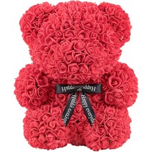 Çiçek misin Teddy Rose Bear Güllü Ayıcık Kırmızı 23X18 cm