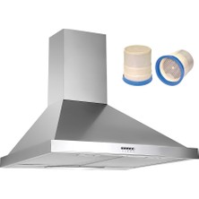 White Daisy Gusto Davlumbaz Aspiratör Inox (Bacasız Kullanım Karbon Filtreli)