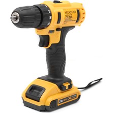 Maxstar Turbo Tools 24V 4000 Ma 2 Li-Ion Çift Akülü Profesyonel Vidalama Şarjlı Matkap Yeni